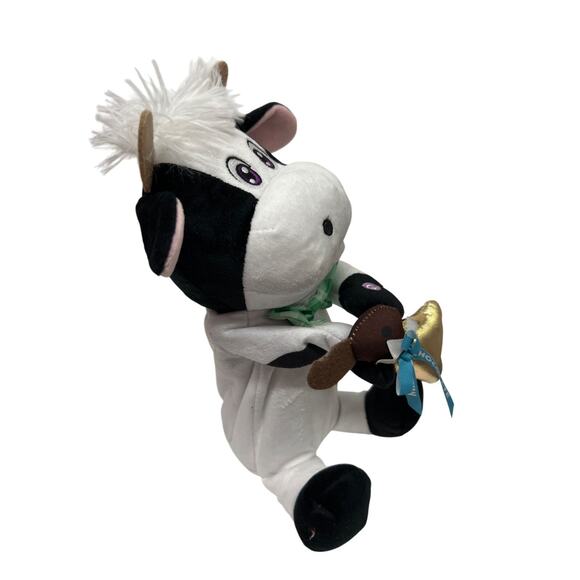 Animated Singing Easter Theme Plush Funny Cow Stuffed Animal Toy 11" New - Picture 3 of 7